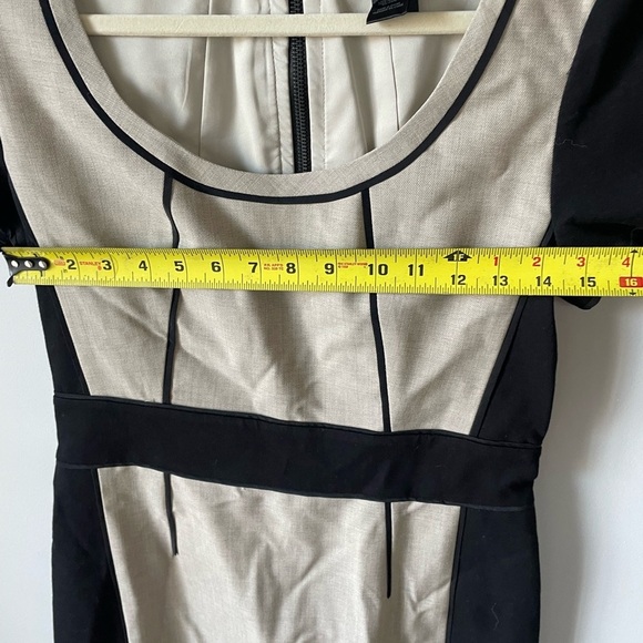 Marc by Marc Jacobs, women’s 4, beige and black color block mini dress - Picture 4 of 9